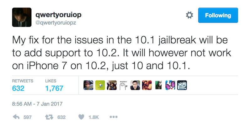 Hackers have promised to release untethered jailbreak for iOS 10.2 and recommended not to update to iOS 10.2.1 Hackers have promised to release untethered jailbreak for iOS 10.2 and recommended not to update to iOS 10.2.1