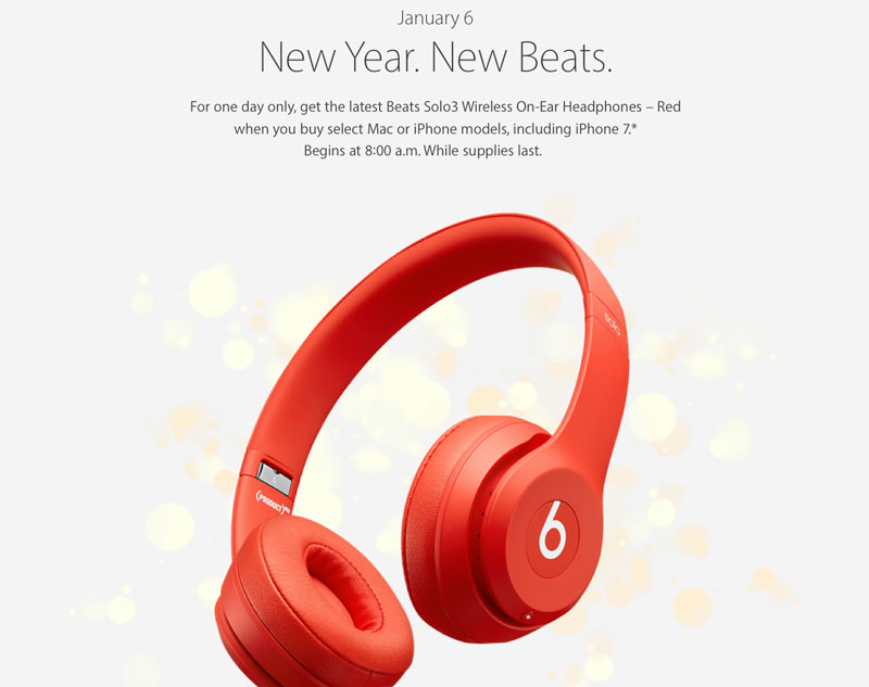Apple in honor of the Chinese New year gives wireless headphones Beats Solo3 when buying a Mac or iPhone Apple in honor of the Chinese New year gives wireless headphones Beats Solo3 when buying a Mac or iPhone