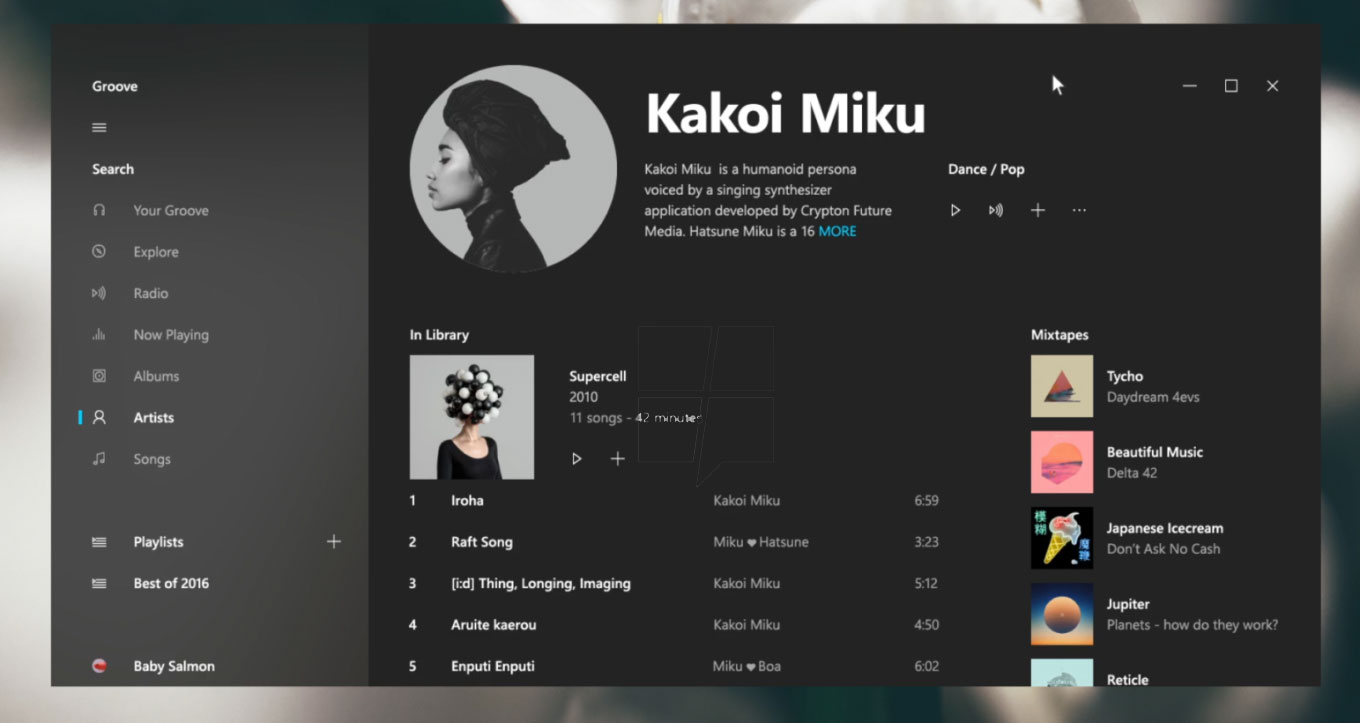 Published screenshots of the updated interface of Windows 10 in the style of macOS