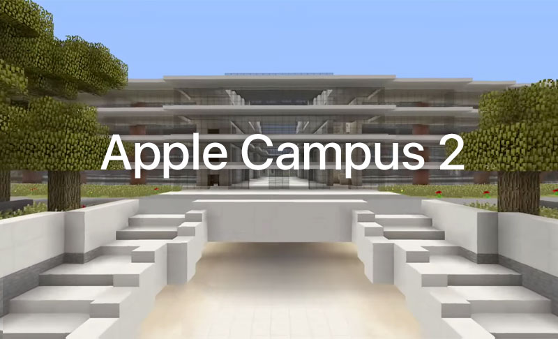 Fan of Apple recreated in Minecraft new headquarters in the form of a spaceship Fan of Apple recreated in Minecraft new headquarters in the form of a spaceship