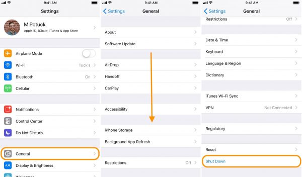 How to turn off iPhone iOS 11 without power button How to turn off iPhone iOS 11 without power button