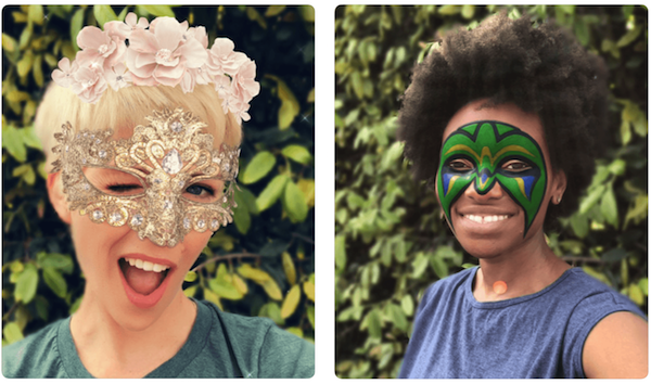 Snapchat in an exclusive mask for iPhone X