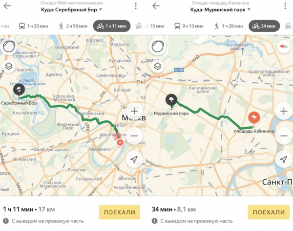 To ride a bike easier with "Yandex.Cards"