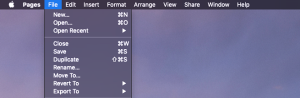 MacOS: return "Save as..."