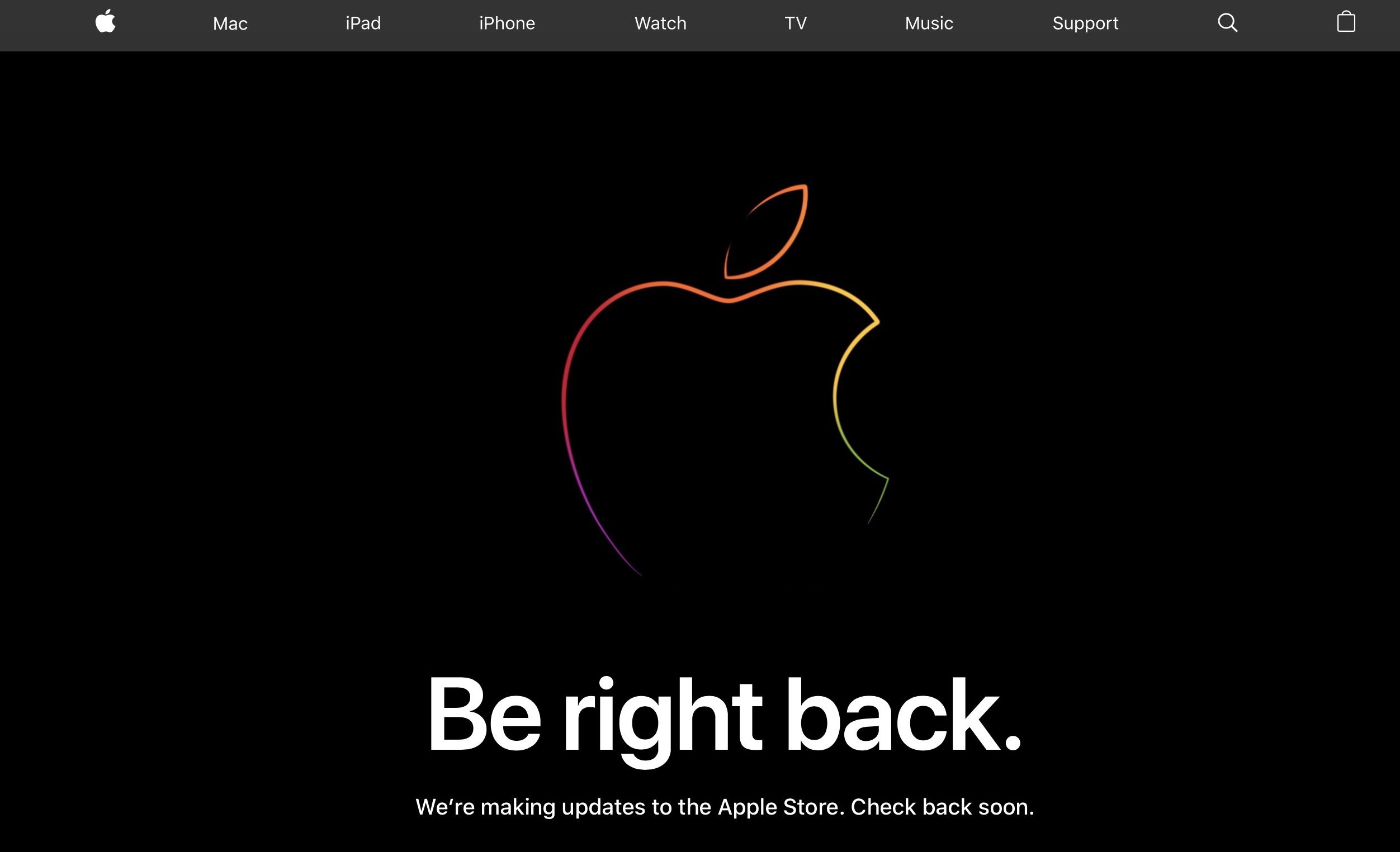 Apple has closed the online store before the presentation Apple has closed the online store before the presentation