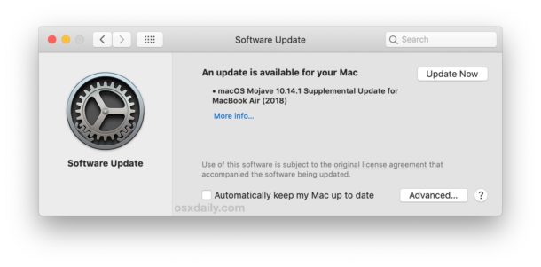 Apple released a special update for MacBook Air macOS 2018 Apple released a special update for MacBook Air macOS 2018