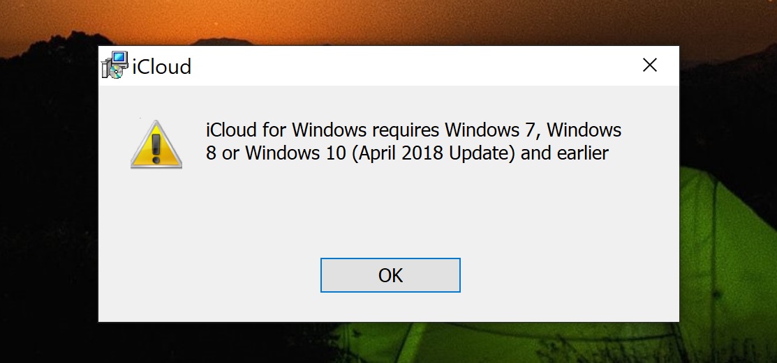 The October update for Windows 10 blocked the work of iCloud The October update for Windows 10 blocked the work of iCloud