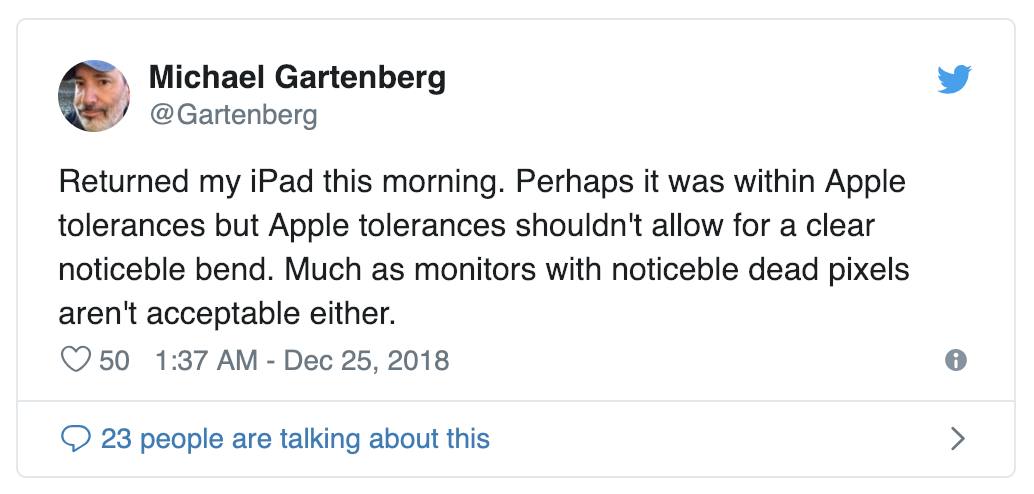 Former marketing Director of Apple has returned to its curved iPad Pro Former marketing Director of Apple has returned to its curved iPad Pro