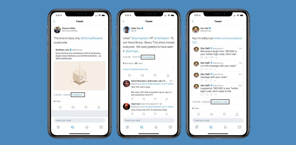 Twitter will once again display the source of tweets in the iOS client Twitter will once again display the source of tweets in the iOS client